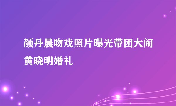 颜丹晨吻戏照片曝光带团大闹黄晓明婚礼