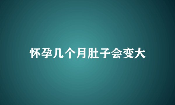 怀孕几个月肚子会变大