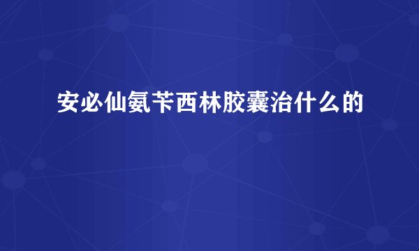 安必仙氨苄西林胶囊治什么的