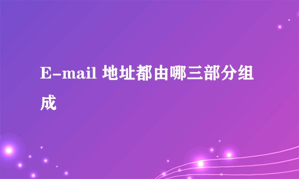 E-mail 地址都由哪三部分组成