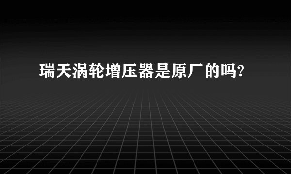 瑞天涡轮增压器是原厂的吗?