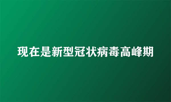 现在是新型冠状病毒高峰期