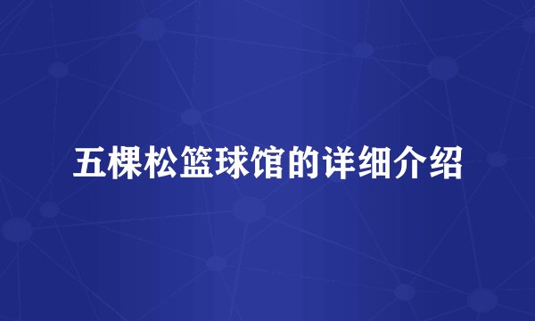 五棵松篮球馆的详细介绍