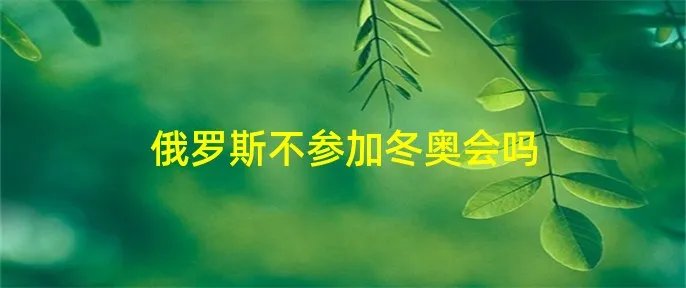 俄罗斯不参加冬奥会吗