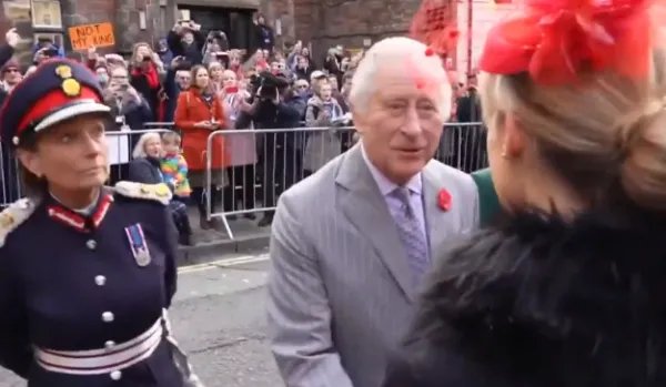 示威男子当街朝英国国王扔鸡蛋,最终这名男子得到了什么处罚?