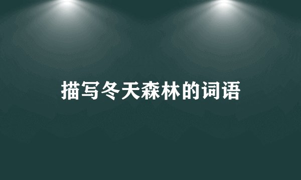 描写冬天森林的词语