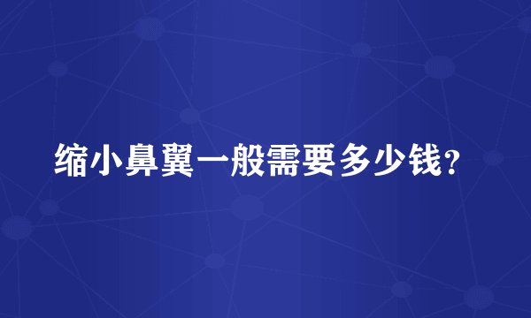缩小鼻翼一般需要多少钱？