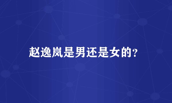 赵逸岚是男还是女的？