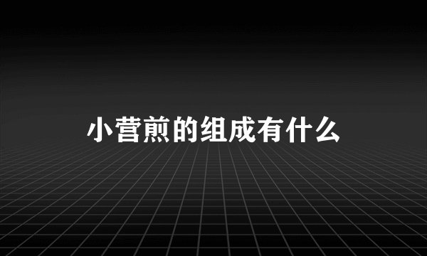 小营煎的组成有什么