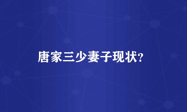 唐家三少妻子现状？